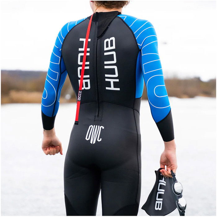 2024 Huub Hombres Open Water Collective Back Zip Swim Neopreno OWCBL - Black / Blue